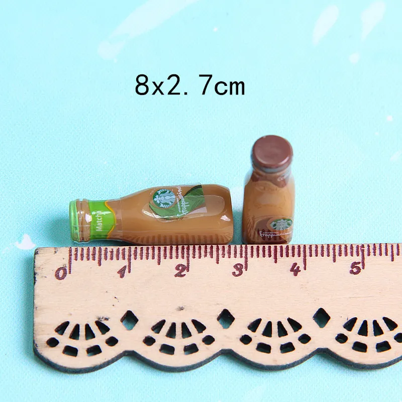 Dollouse Miniature Resin Mini Coffee Bottle Bottles Finque Play Kitchen Food for Blyth Barbies 16 Doll Miniature Toys 220725