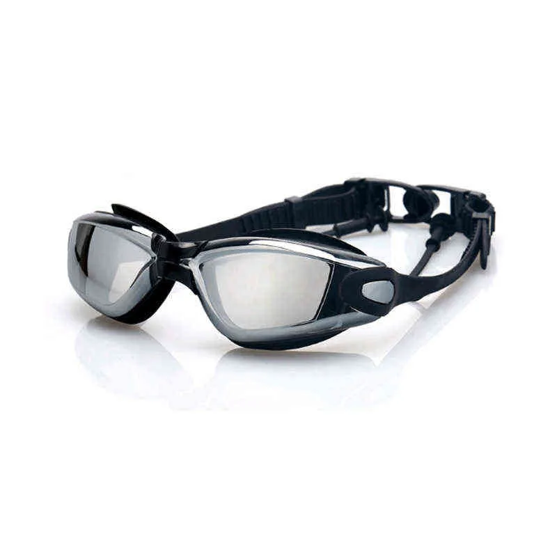 1 paar Galvanik UV Wasserdichte Anti nebel Bademode Brillen Schwimmen Tauchen Wasser Gläser Einstellbare Schwimmen Brille Für Erwachsene G220422