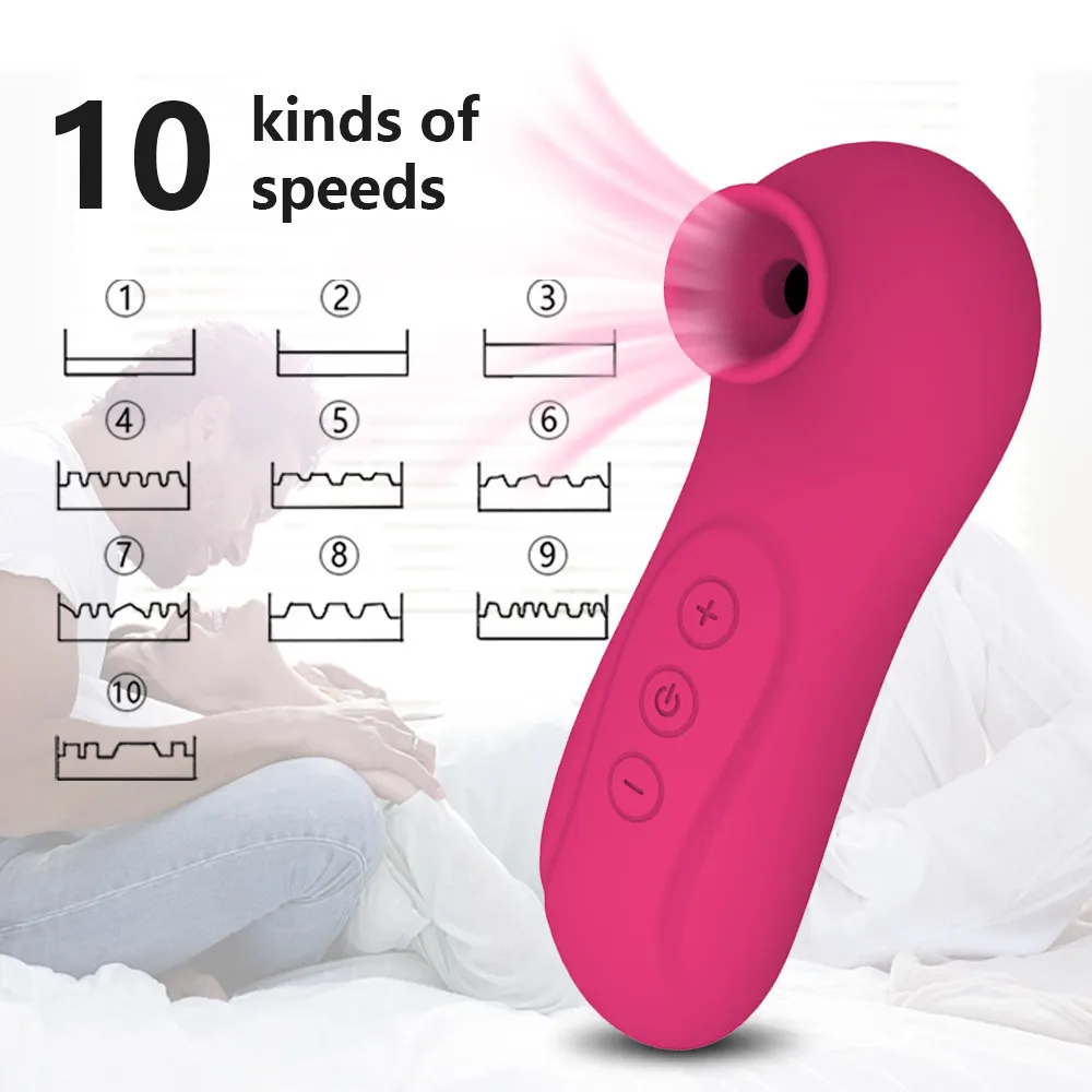 Vibrateur de succion de mamelon, vagin féminin, Stimulation orale du Clitoris, 10 points G vibrants, jouets intimes puissants et sexy pour femmes