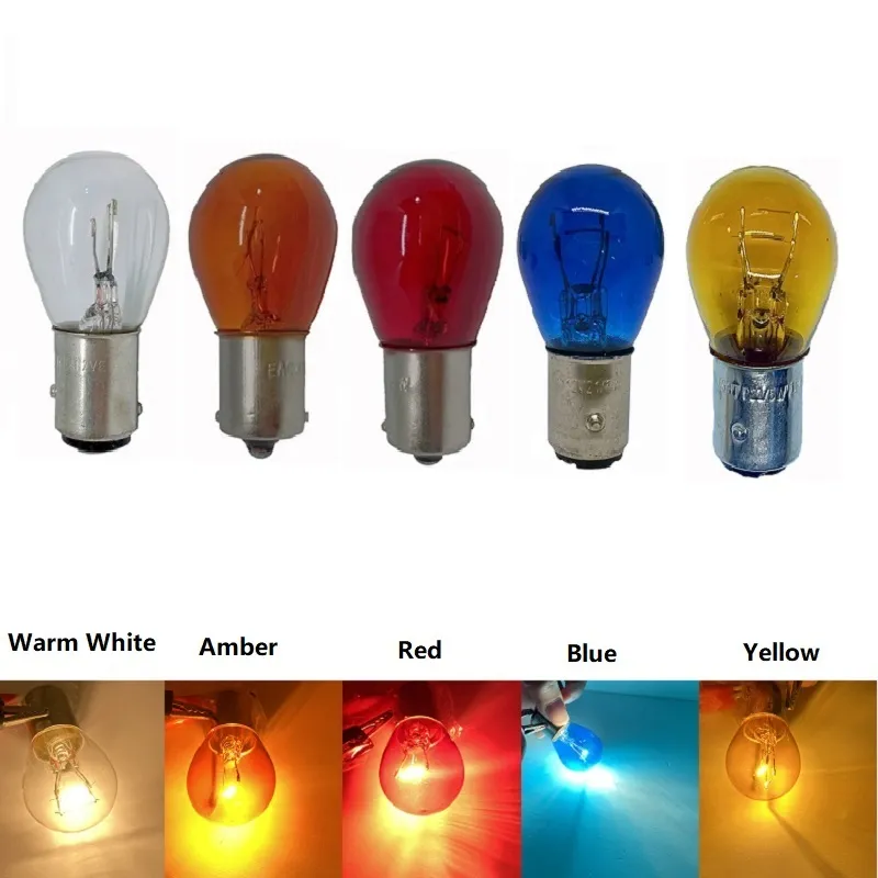 جديد CAR TEND LIGHTS S25 1156 1141 BA15S P21W 1157 Blue Car Halogen Bulb Turn Singal Light Lamp Off