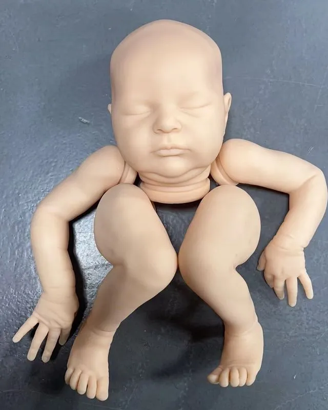 NPK 배송 준비 20 인치 Reborn 인형 키트 Laura Unfinished Diy Doll 부품 천 바디 신선한 색상 220810