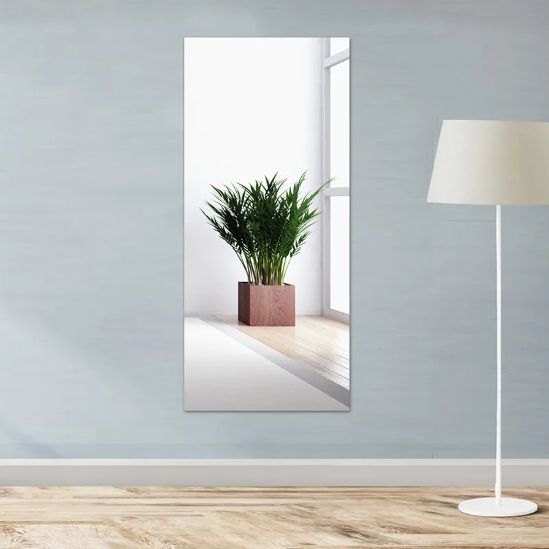 50*100 зеркальная наклейка на стене прямоугольник самостоятельный декор комнаты на искусство ПВХ водонепроницаемое зеркало домой наклейка на стены ванной комнаты 220510