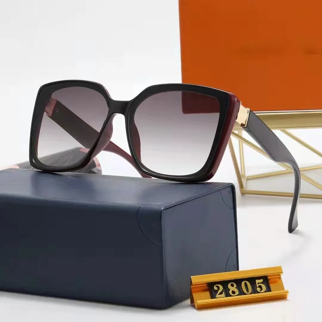 Модные роскошные солнцезащитные очки дизайнер дизайнер женщин мужчины Goggles Premium Men Men Fomen Eyeglass рамки винтажные металлические солнцезащитные очки с case2805