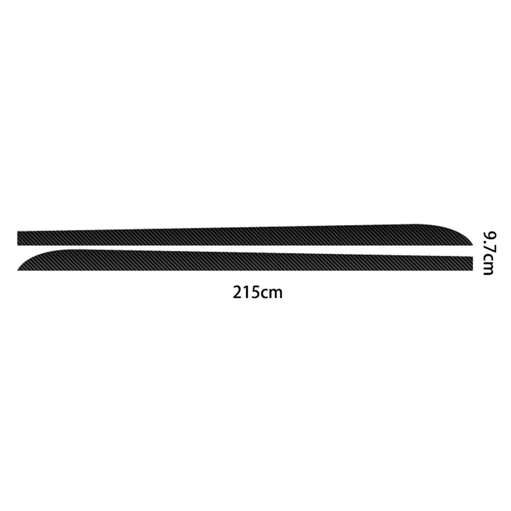 Calcomanías para coche, pegatinas para el cuerpo a rayas, falda lateral, fibra de carbono negra, negro, para BMW 1, 3, 4, 5, 6 Series, F30, F35, F316197313, 2 uds.