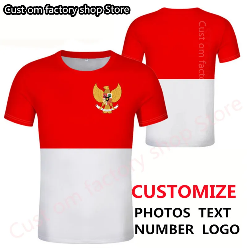 Endonezya T Shirt DIY Ücretsiz Özel Yapım İsim Numarası Idn T Shirt Nation Flag Id Country Republic Endonezya Baskı P O 0 Giyim 220616