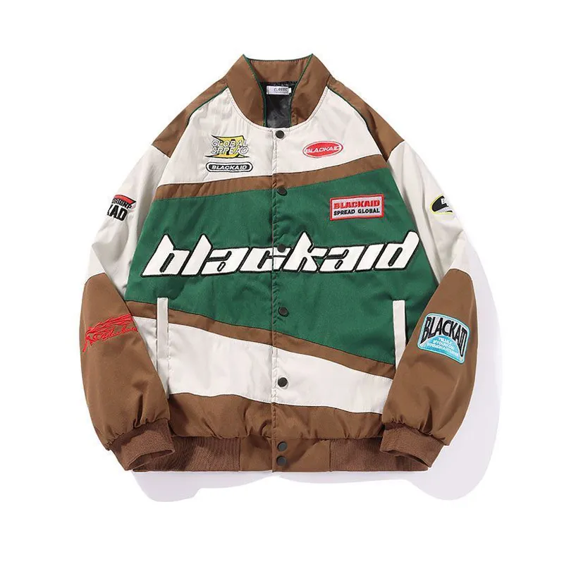 Chaquetas para hombres Streetwear Carta Imprimir Chaqueta de motocicleta Hombres Chaquetas Hombre Hip Hop Vintage Algodón Parejas Primavera Chaqueta de béisbol Abrigo unisex 220826