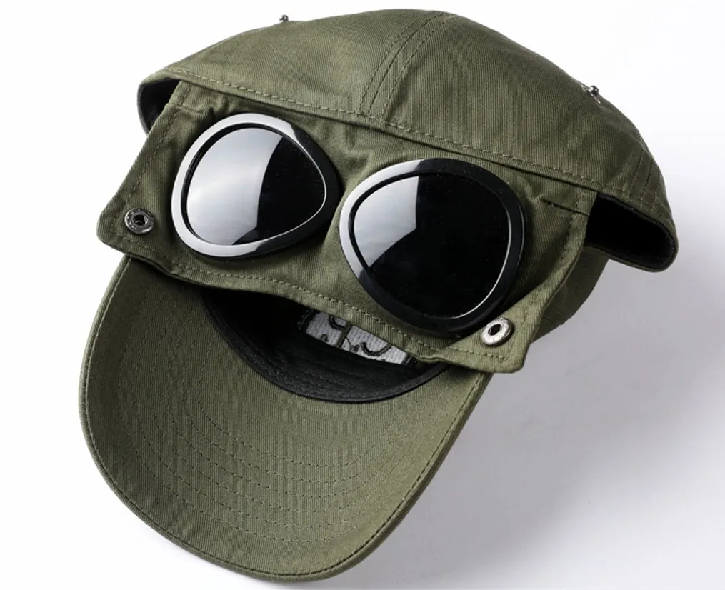Zwei GOGGLE CAP Beanie Ball Hüte Männer Frauen Caps Mode Brief Outdoor Sport Einstellbare Golf Sunhat298J