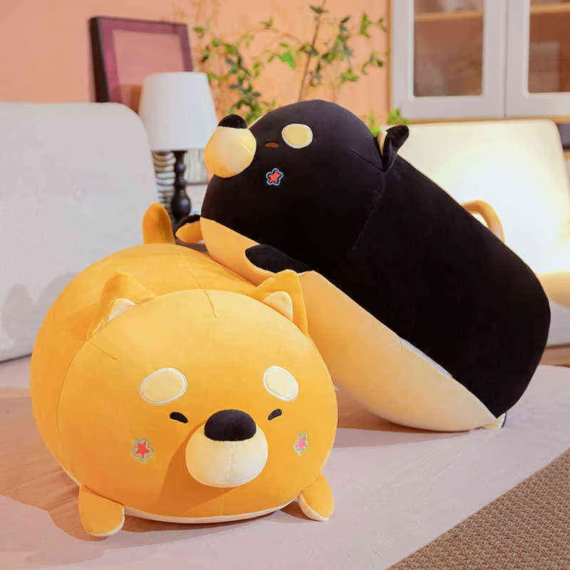 CM Squishy Shiba Inu Dog Doll Коричневая черная фаршированная мультипликационная плюше