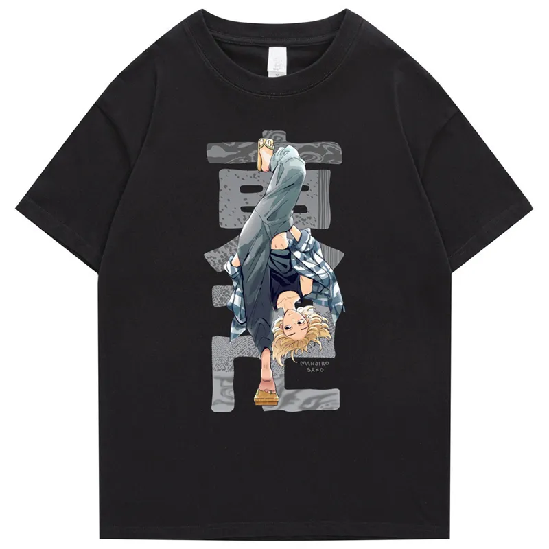 Moda Anime Camiseta Tokyo Revengers Sano Manjiro Desenhos Animados Japoneses Casual Engraçado Hip Hop Streetwear Manga Ulzzang Tops T-shirts 220408