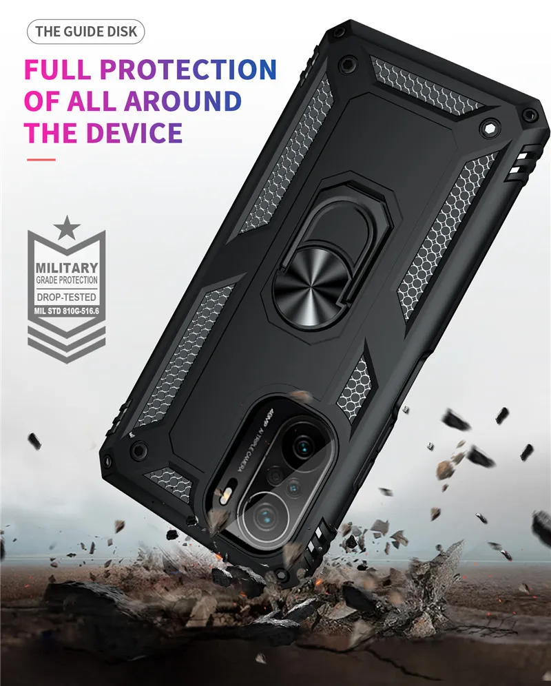 For Xiaomi Redmi K20 K30 K40 Pro Case Magnetic Ring Car Holder Phone Case For Redmi 9AT 9i 9 Prime Shockproof Armor Back Cover8654146