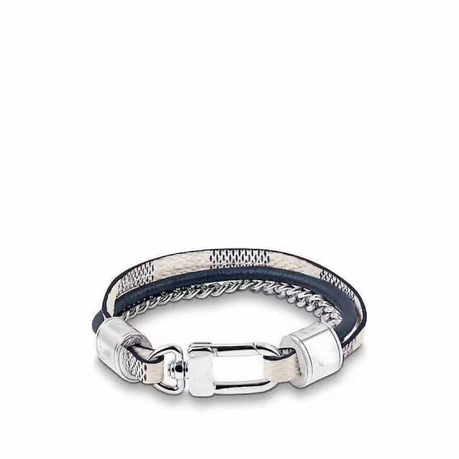Bijoux de luxe de luxe large bracelet presbytie bracelets en cuir mode pour hommes femmes en cuir élégant bracelet avec boîte Dustbag248q