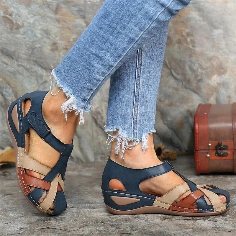 Fashion Women Sandals Sli On Round Female Slippers Casual Comfortable Outdoor Fashion Sunmmer Plus Size Shoes Women 220406