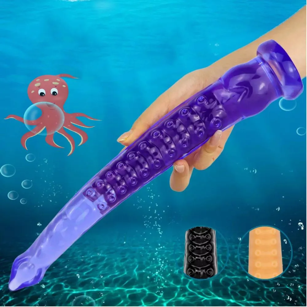Soft Octopus Sucker Tamera Super Long Butt Plug Dildo Stymulator prostaty masażer lesbijki seksowne zabawki dla kobiet