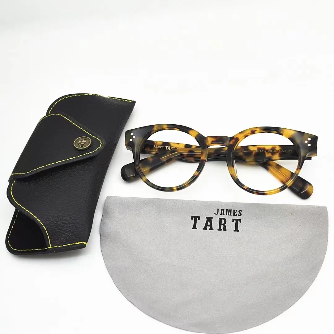 James Tart 305 lunettes optiques pour la plaque de lentille légère anti-bleue de style rétro unisexe