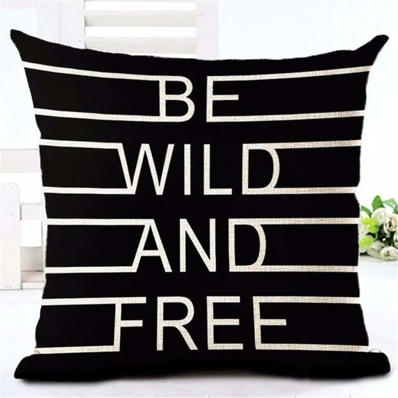 Pillow Case Throw Pillows Cover Case Letter Motto Home Love Cushion for Couch Cojines Decorativos Para Sofa Decor 220623