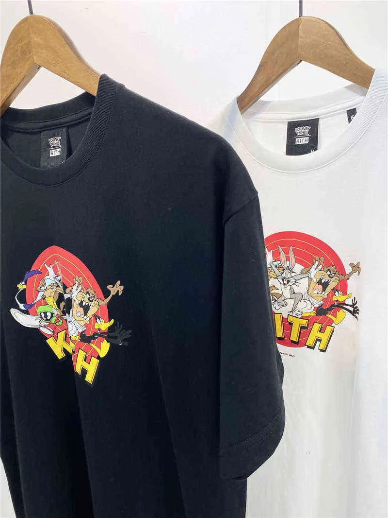 Kleding Heren T-shirts Kith Cartot shirtson Heren Talrijke Dames Anime Dieren Print t Korte Mouw