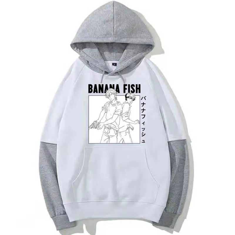 Anime Banana Fish Ash Lynx Bedruckter Hoodie Harajuku Casual Langarm Sudaderas Con Capucha