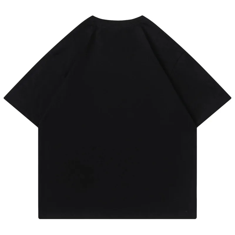Summer Streetwear Men's Casual T-shirts Harajuku Letter Sailboat Tryckt Tees Hip Hop Cotton Löst kort ärm T-shirt unisex 220629
