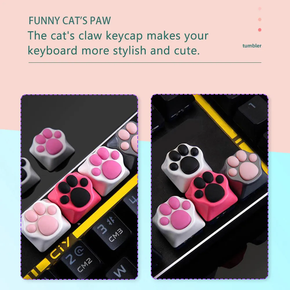 Cat Claw Klawisz MECHANICZNĄ KLAJBOBORY Piękna dziewczyna Śliczna aluminiowa podstawowa podstawa klawiatury Keycap Akcesoria