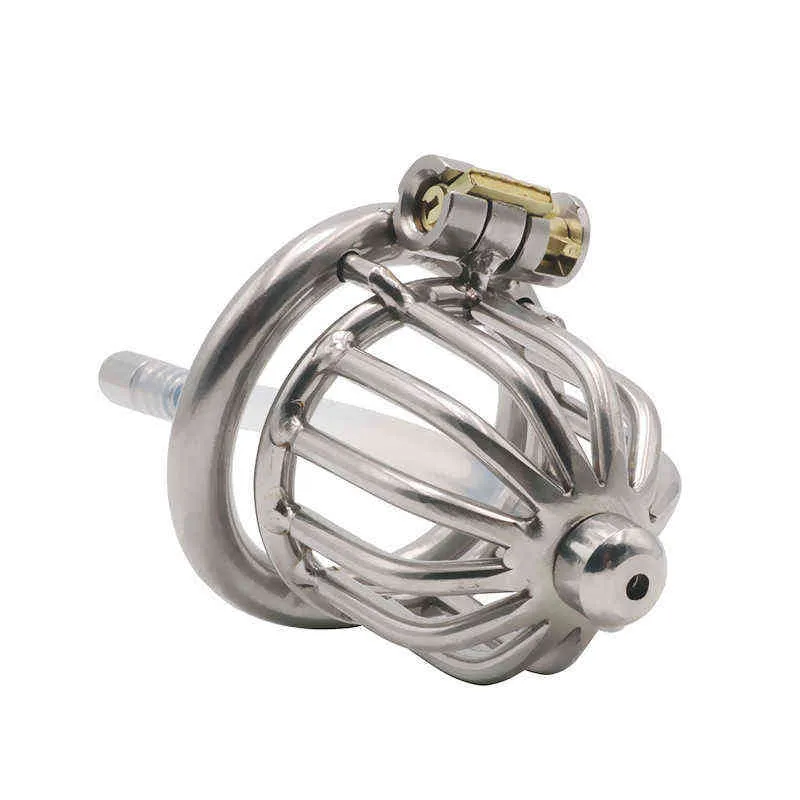 NXY Chastity Device Lock with Hollow Horse Eye Stick Penis Alternative Binding Adult Toy Stainless Steel Adjustment Cage 0416