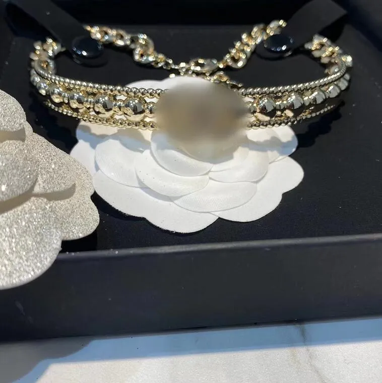 Designer Luxus Anhänger Halsketten Mode Frauen Klassiker Metall Perle Hohe Qualität Frauen Volle Kleid Hochzeit Schmuck Halskette G281f