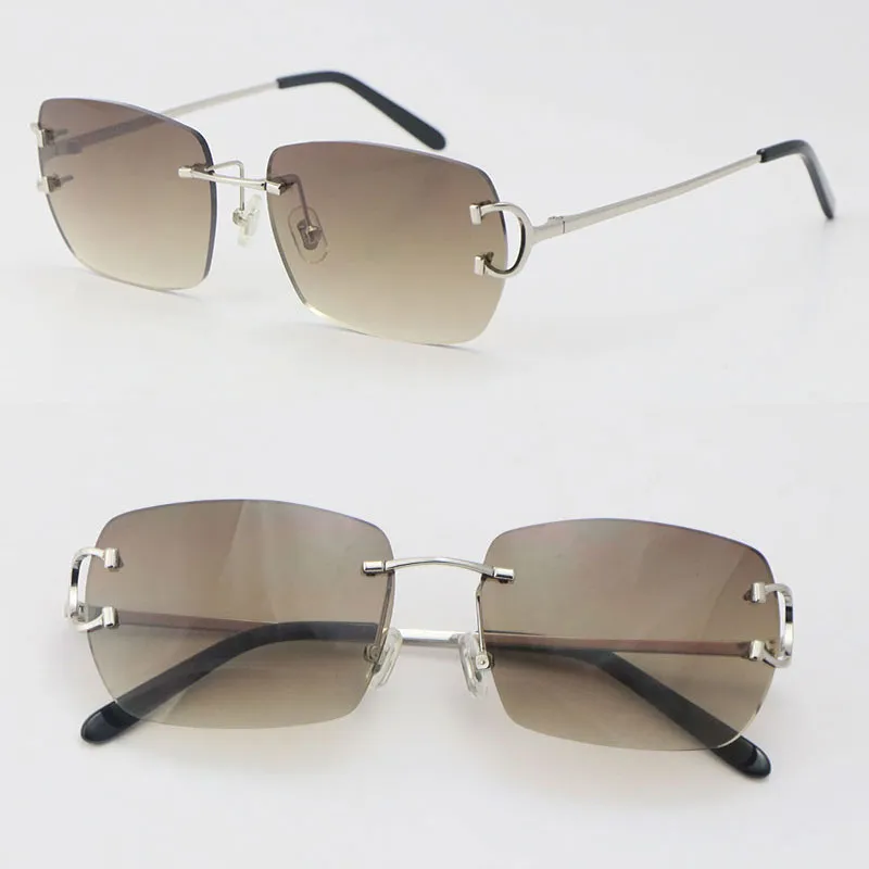 Nowy model soczewki metalowe okulary przeciwsłoneczne bez krawędzi Mężczyzna CT00920 Kieliszki C Dekoracja Wysokiej jakości Designer 18K Gold Frame UV4305R