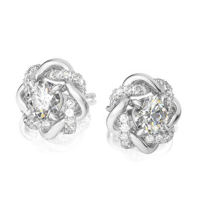 Trend Estrela de David 2 Carat 65mm Brincos de Moissanite Studs Pure 925 Prata Certificado Mulheres Jóias Jóias Day Presentes 2022