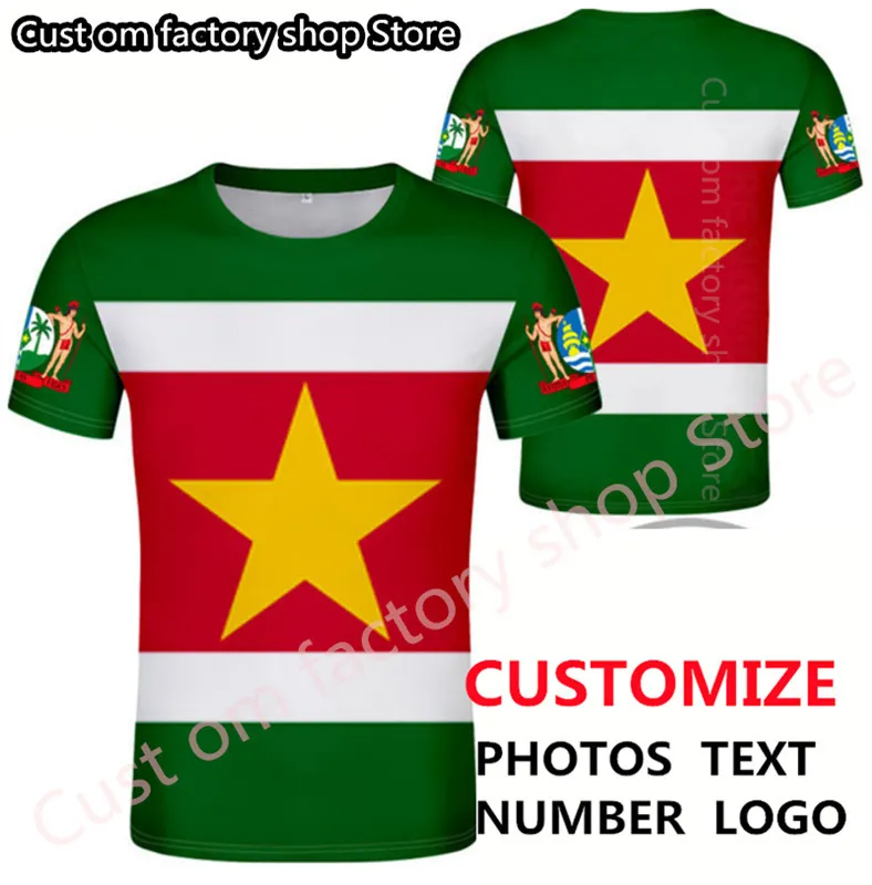 SURINAME t-shirt bricolage gratuit nom personnalisé numéro hommes femmes Joker visage mode lâche O cou été hommes vêtements 220616