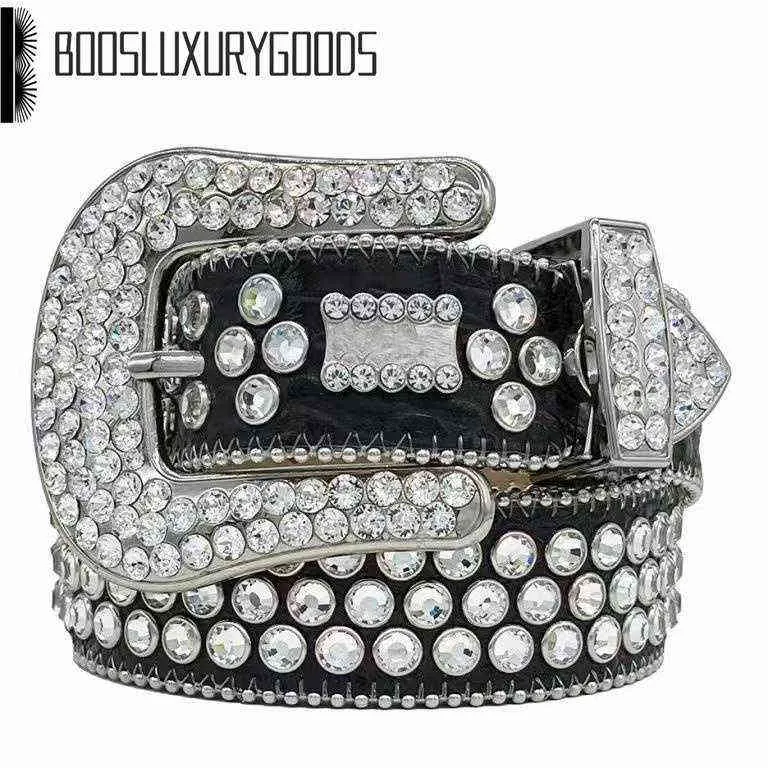 Ceinture 2022 Designer Bb Simon Ceintures pour Hommes Femmes Ceinture de diamant brillant blanc cintura uomo boosluxurygoods 000170S