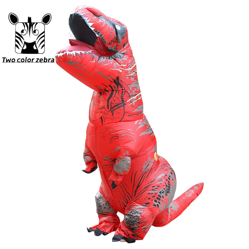 Cosplay Trex Dinosaur Fantas Fantas Fantas Fantas Costumes de Halloween Mascote Fancy Halloween Para crianças adultas Dino Cartoon 220812