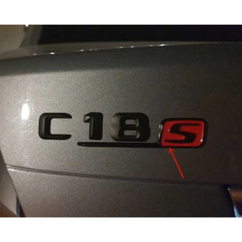 5 couleurs S emblèmes décoration d'autocollante de lettre de coffre arrière pour Mercedes Benz W117 C63 W212 E63 S63 A45 x156 GLA45 AMG1928822