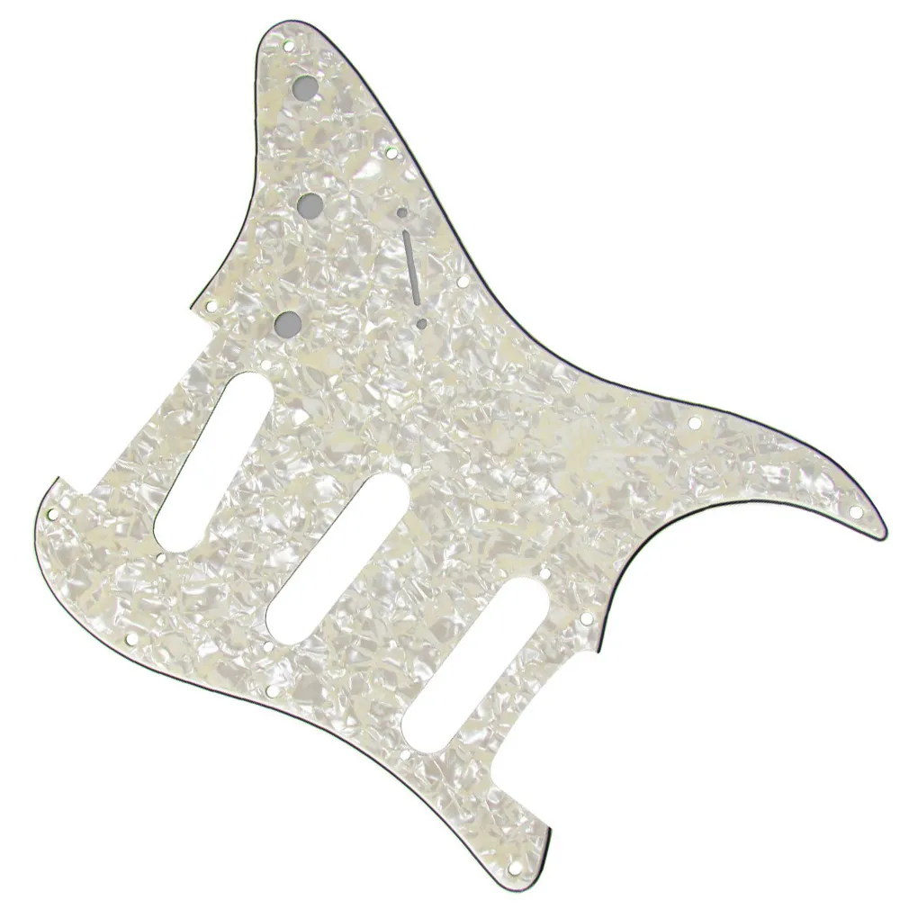 Vänsterhänt 11 hål SSS Guitar PickGuard Scratch Plate för elgitarr åldrad pärla