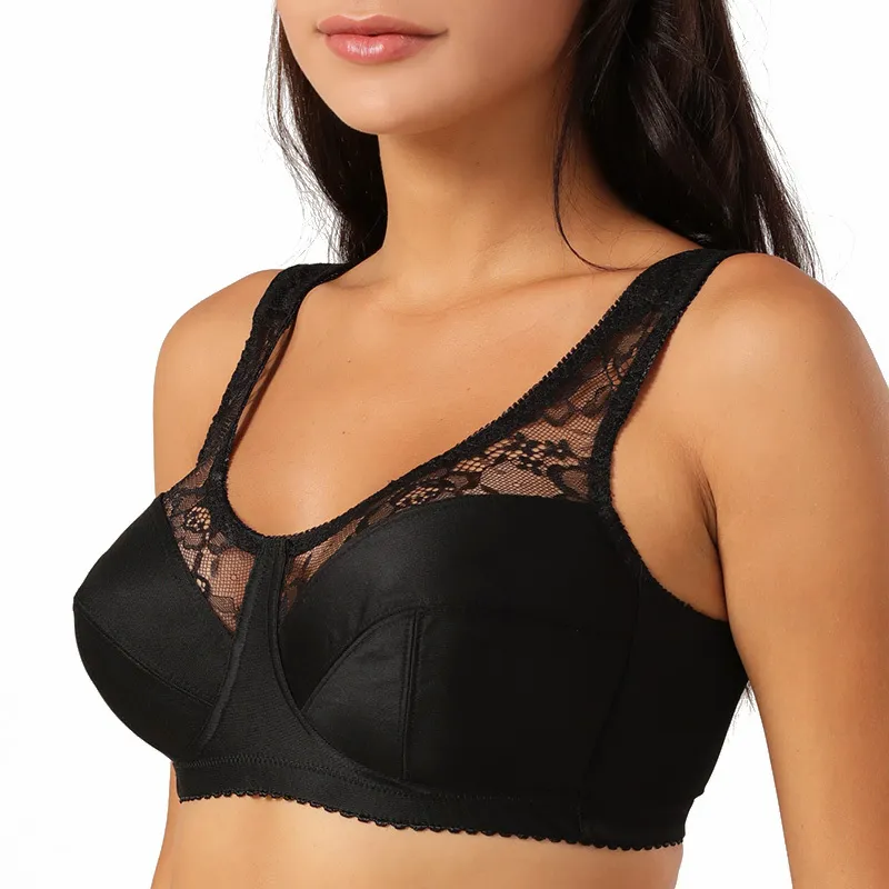 Minimizer-BH für Damen, ungefüttert, volle Abdeckung, Spitze, drahtlos, nicht gepolstert, weiche Körbchen, Übergröße 36 38 40 42 44 48 50 52 54 BCDEFGH 220519