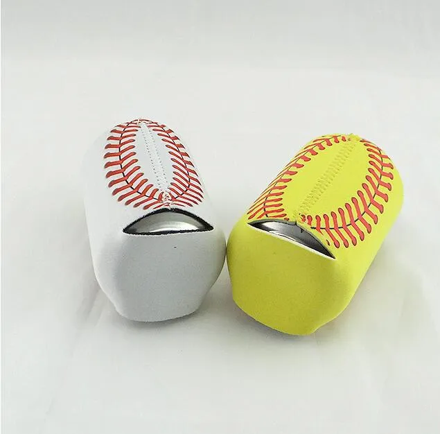 10x13cm beyzbol voleybol olabilir, neopren içecek soğutucular alt bira fincanı kapak kılıfı ile tutucu olabilir 4 Renkler B0527S