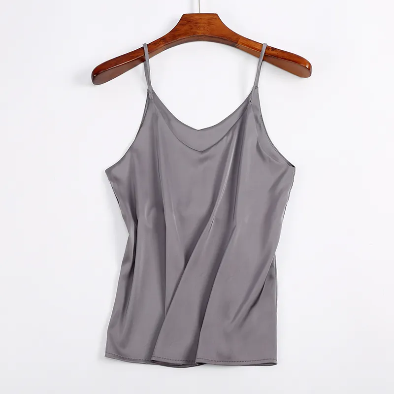 Dames Camis Zijden Crop Top Camisole Zomer Stijl Sexy Mouwloze Vest Slanke Witte Halter Tank Roupas Femininas 220316