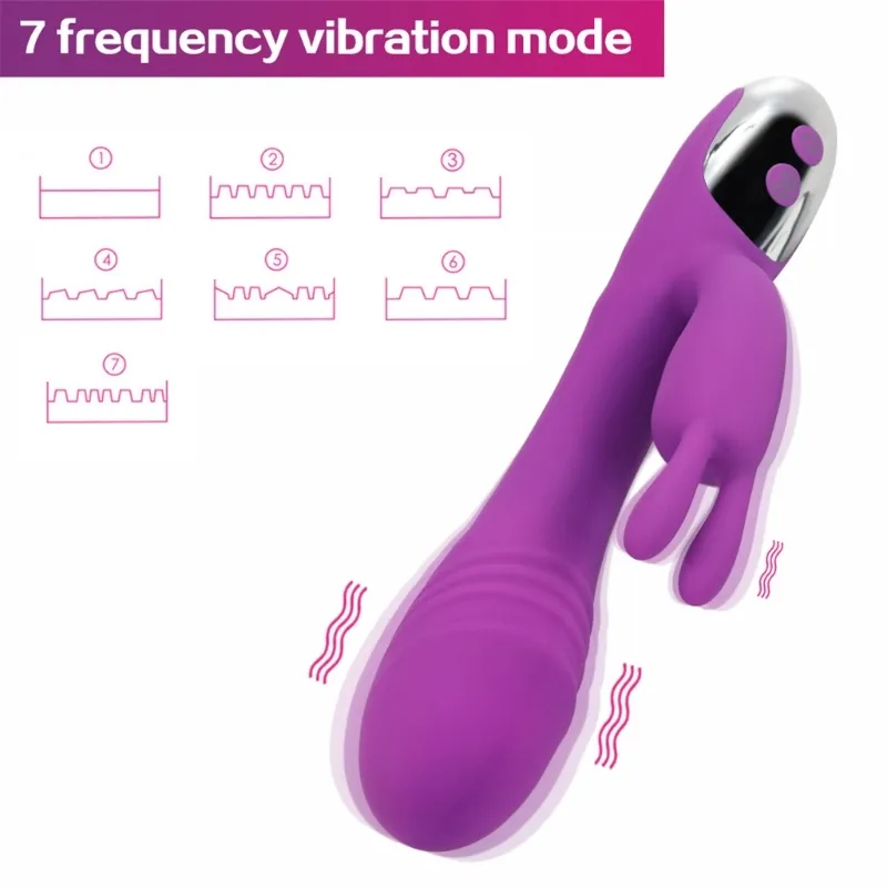 Stimolatore massaggiatore ricaricabile con vibratore a punto G a 7 frequenze Giocattolo sexy adulti donne e coppie