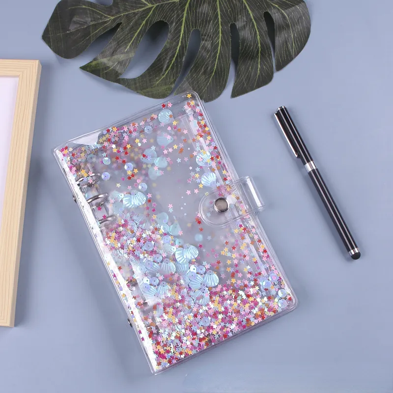 A6 Budget Binder Daisies Laser Coloré PU Carnet en Cuir avec 8 Poches PCS et Carte 220711