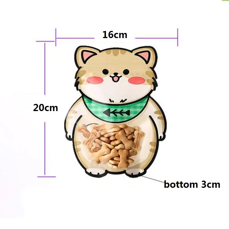 Sevimli Tavşan Aslan Kedi Kirpi Hayvan Şekli Plastik Stand Up Fermuar Kilit Paketleme Çantası Bisküvi Şeker Kahve Gıda Saklama Çantası Için