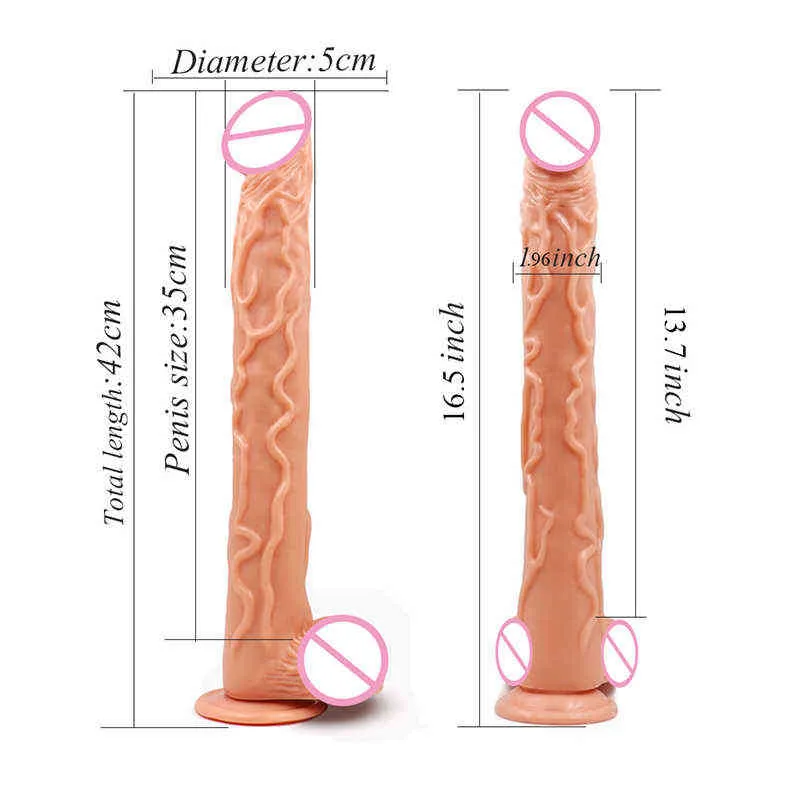 NXY Dildos Dongs Super Long Penisクリスタルの女性オナニーのための現実的なバイブレーター吸盤ディルドプッシーアナルレズビアンオーサルトセックスのおもちゃ220420