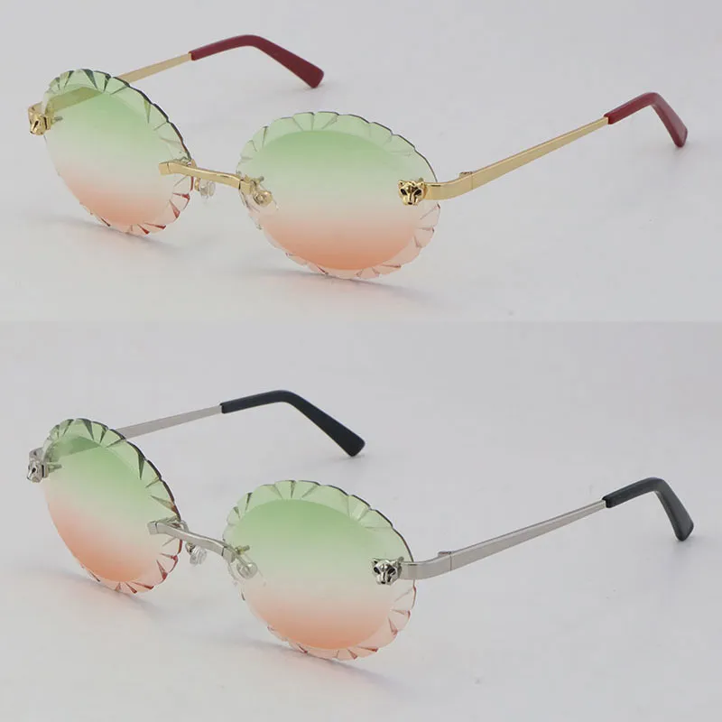 Новая модель мужчины Женщины без оправдания негабаритные круглые солнцезащитные очки Chietah Series Diamond Cut Lins на открытом воздухе.