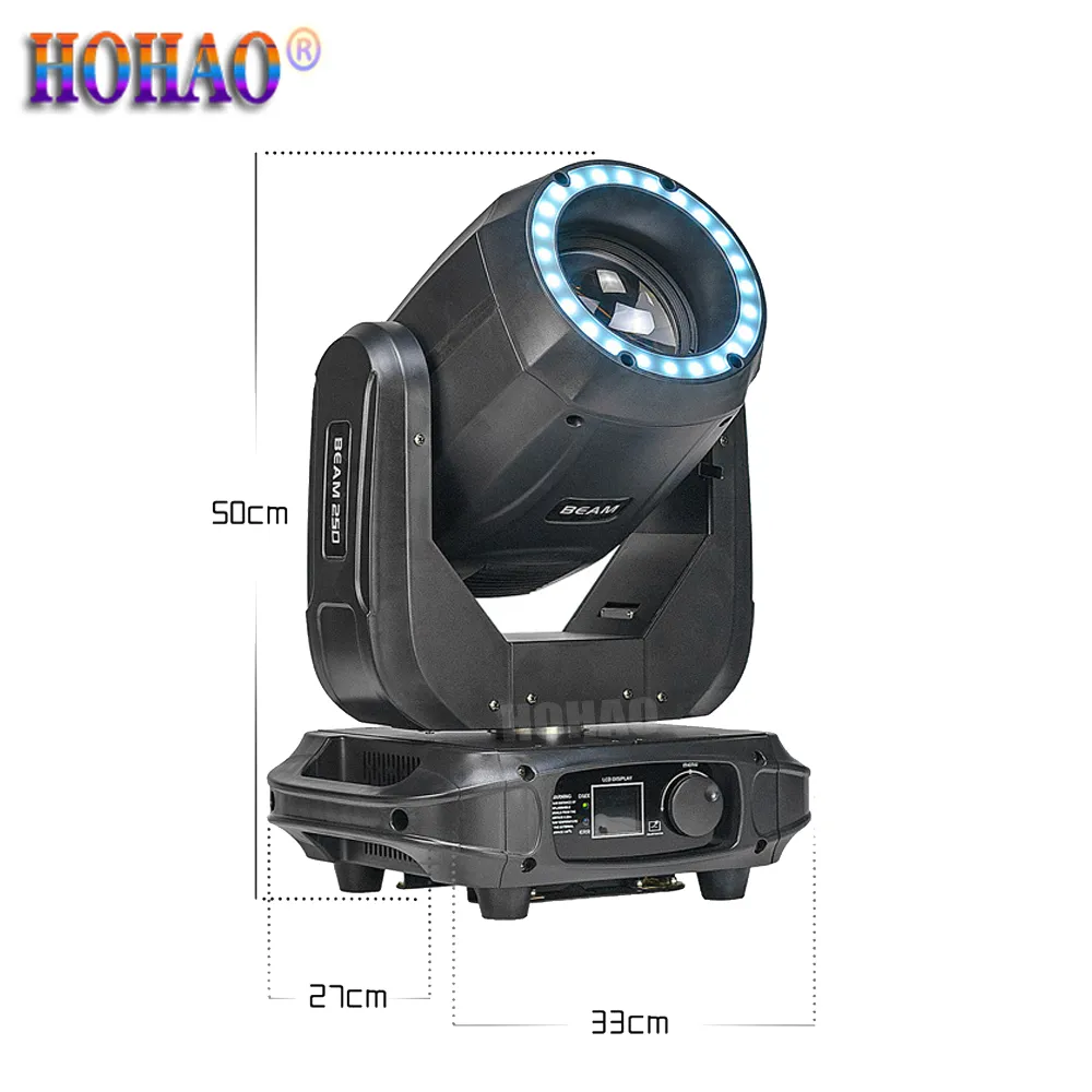 2x 250W Luz de feixe de cabeça em movimento com faixa de luz 48 Honeycomb Prism 16/20 DMX Channel Alto brilho para concerto de teatro DJ Disco Bar Lighting