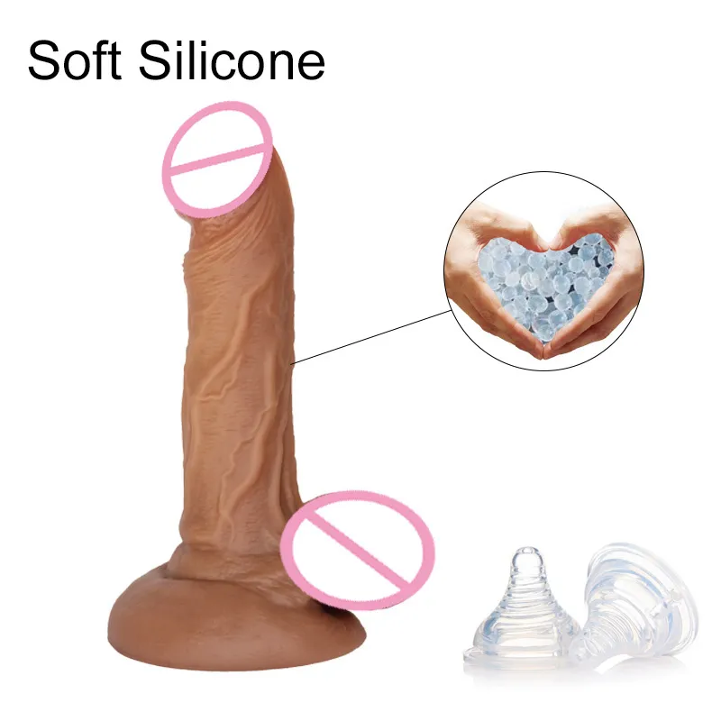 Masaż skóry uczucie dildo dla kobiet penis z mocną kubek ssący masturbatorów wielkie realistyczne dildo sex zabawki dla kobiety seksu
