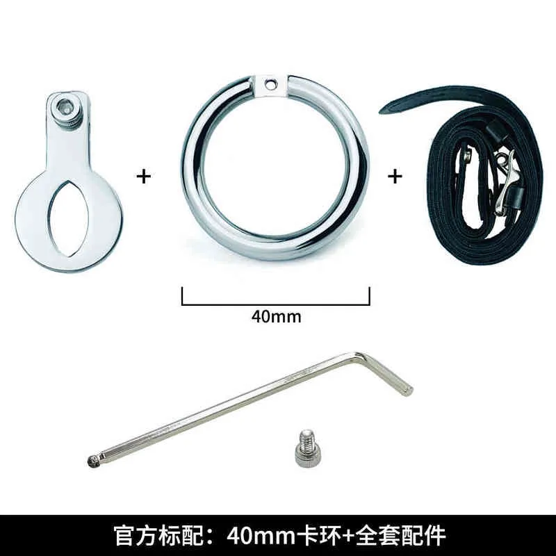 Dispositivo de castidad NXY Frrk Wear macho tapa de botella de acero inoxidable apertura conveniente cerradura para orinar jaula libre cubierta de olla plana 0416