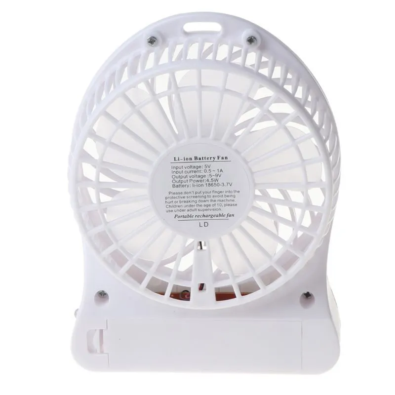 Mini ventilatore portatile a luce LED Dispositivo di raffreddamento dell'aria Mini ventilatore USB da scrivania Terzo vento Ventilatore USB ricaricabile ABS portatile ufficio all'aperto Casa 2207195704140