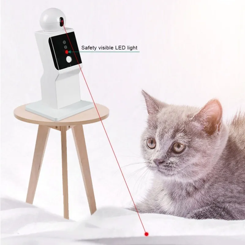 LEDレーザーエレクトリックキャットおもちゃスマートロボットからからかい猫おもちゃおもちゃ自動子猫プレイゲームペットインタラクティブおもちゃ-220510