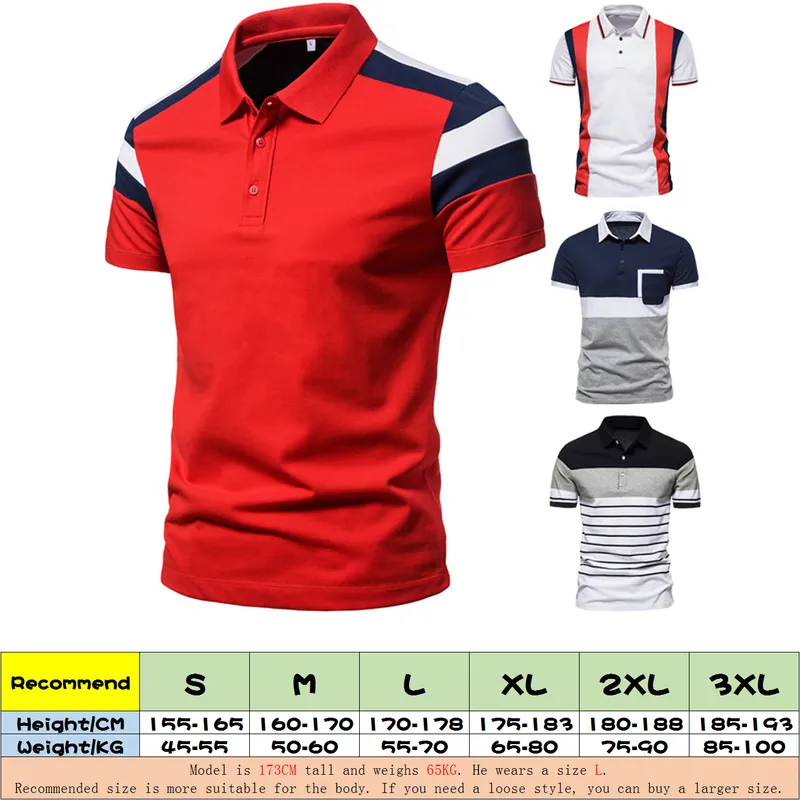 Polos masculinos Múltiplos opções de camiseta de moda de verão masculino casual curto- 220823