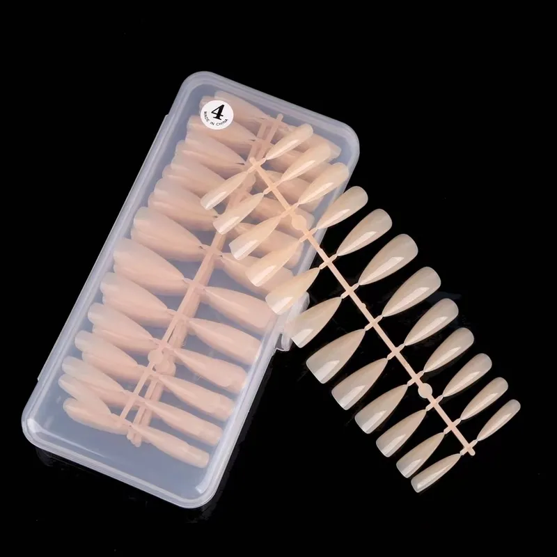 120st Solid Color Super Long Stiletto False Nail Press On Nails Tips For Art Artificial FingerNails Fake 220716