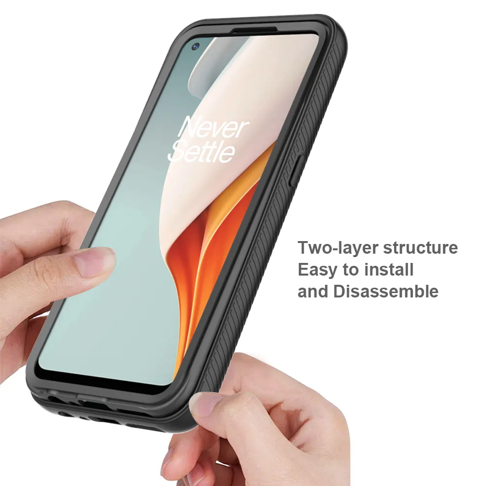 Hybrid Rugged Armor PC + TPU Silicone Shockproof Cases For Oneplus 8T 8 9 Pro 1+Nord N10 N20 5G N100 N200 Soft Frame Back Cover