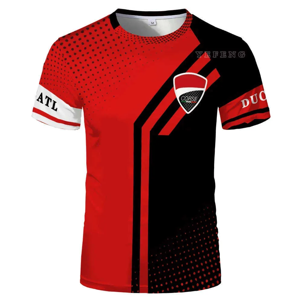 2023 New Racing Team Formula One Short t-shirts Moto pour Ducati Corse Moto Riding Vêtements respirants Maillots rouges Ne se fanent pas 861j