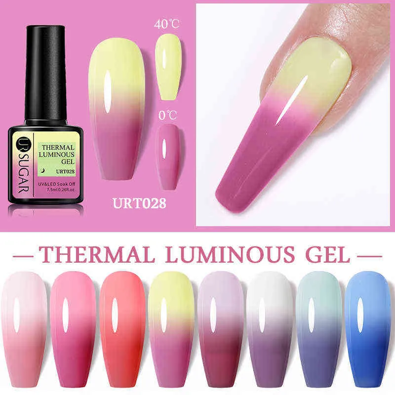 NXY Żel do paznokci 7 5ml Polski Macaron Różowy Niebieski Temperatura 3 Warstwy Zmiana kolorów Manicure Soak Off UV LED Lakiery 0328